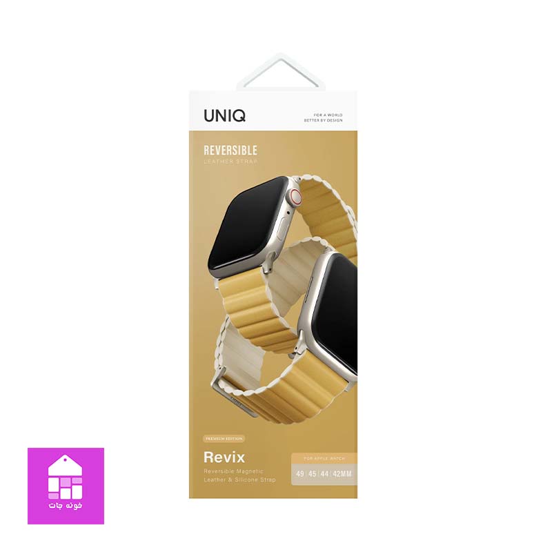 بند اپل واچ چرمی یونیک مدل Uniq Revix Premium Edition