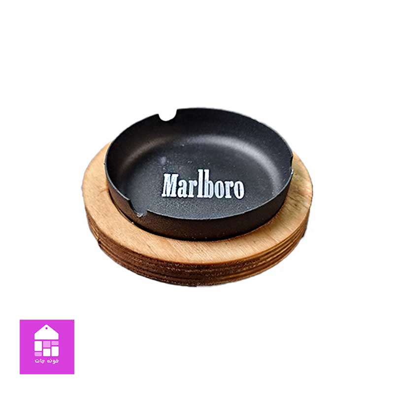 زیر سیگاری چوبی طرح marlboro